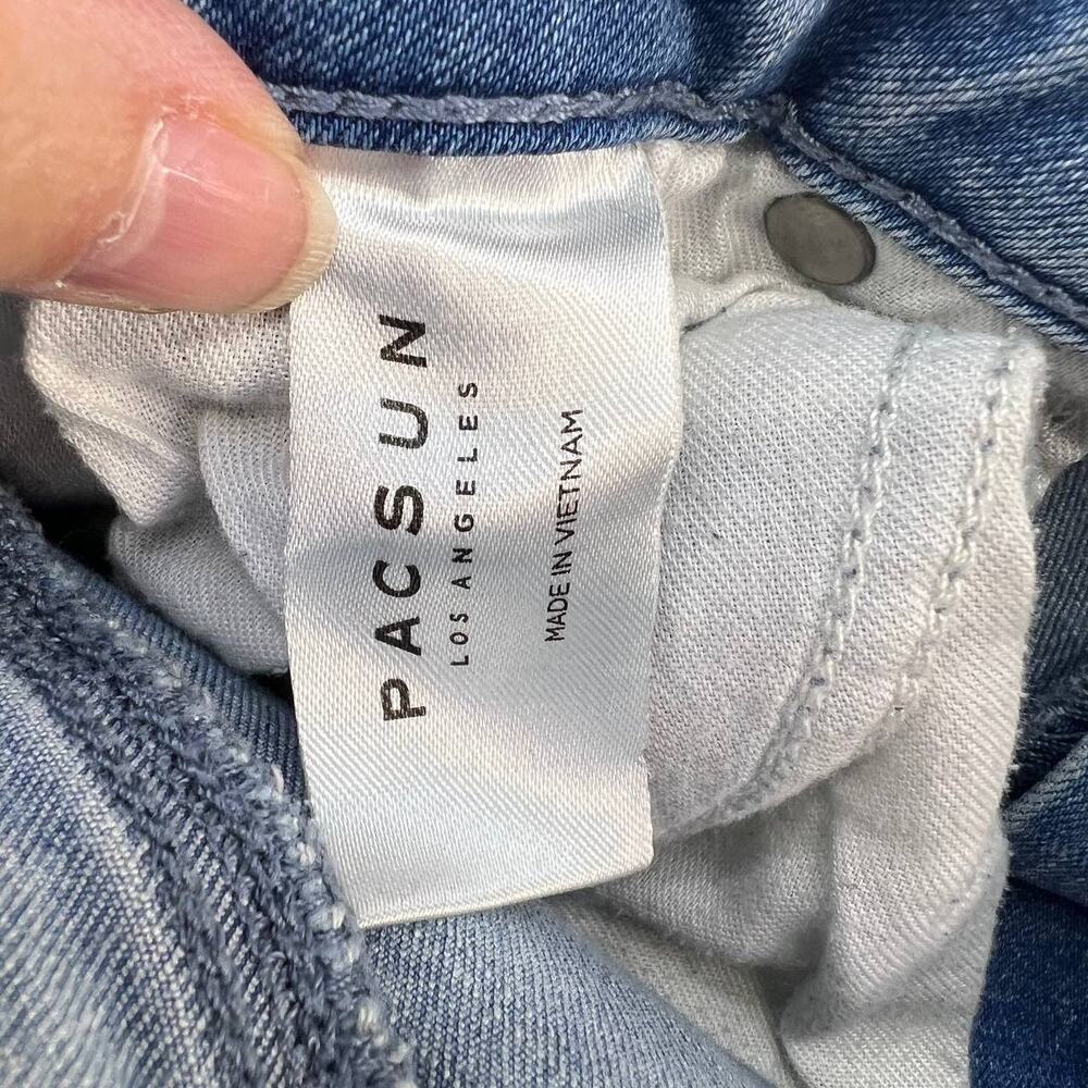 Pacsun Stacked Skinny Jeans Distressed Acid Wash Women's Size 30x32 - Picture 14 of 15
